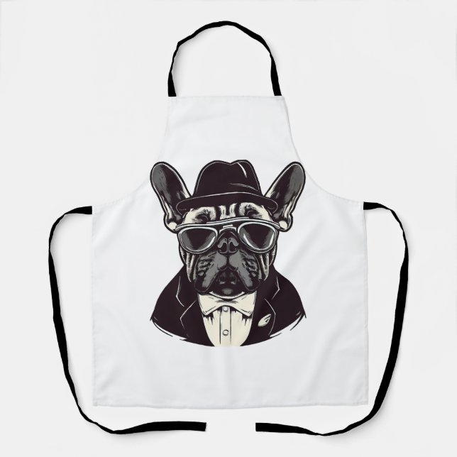 Delantal Frenchie El Gángster (Anverso)