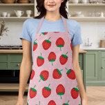 Delantal Fresa De Verano Rosa Y Rojo<br><div class="desc">Apron De Fresas De Verano Rojo Y Rosa</div>