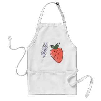 Delantal Fresa Lavanda Acuarela Apron