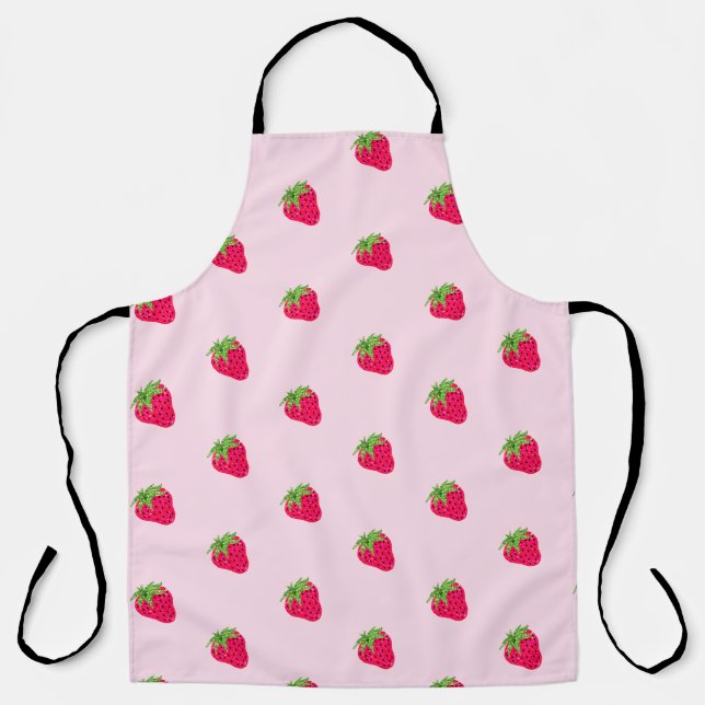 Delantal Fresa Rosa Brillante Genial (Anverso)