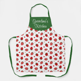 Delantal Fresas en todo el sector impreso personalizado