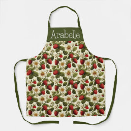 Delantal Fresas rojas y hojas verdes de Apron