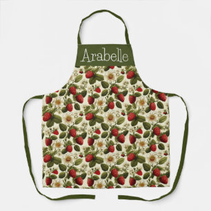 Delantal Fresas rojas y hojas verdes de Apron