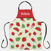 Fresas, sandía y paleta nombre personalizado