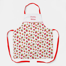 Delantal Fresas silvestres retro Cute Whimsical Strawberry