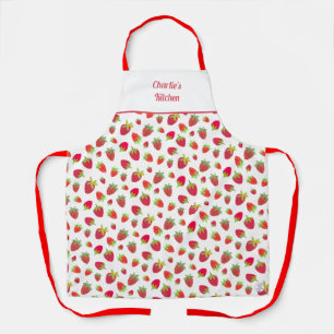 Delantal Fresas silvestres retro Cute Whimsical Strawberry