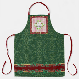 Delantal Frío de bebé de oro verde rojo Holly fuera de la t