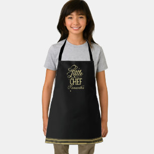 Delantal Frío En La Tipografía Gris Del Pequeño Chef