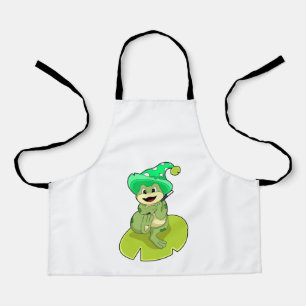 Delantal Frog as Wizard con varita mágica