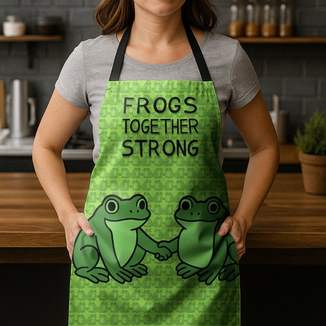 Delantal Frogs Together Strong Portland Frog Protest (Subido por el creador)