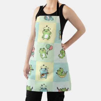 Delantal Frogs with Tiny Hobbies
