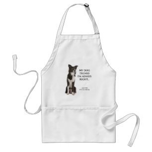 Delantal Frontera Collie contra esposa Barbeque Apron