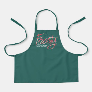 Delantal Frosty el logo de Snowman Candy Cane