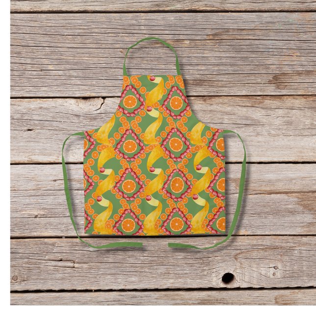 Delantal Fruits and zest green apron (Subido por el creador)