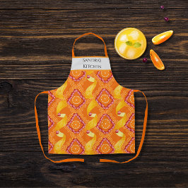 Delantal Fruits and Zest Orange Personalized