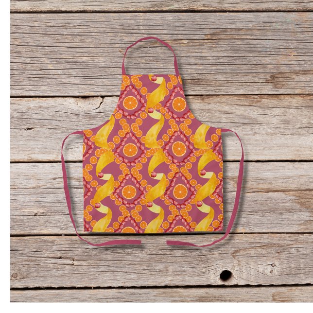Delantal Fruits and zest rose pink apron (Subido por el creador)