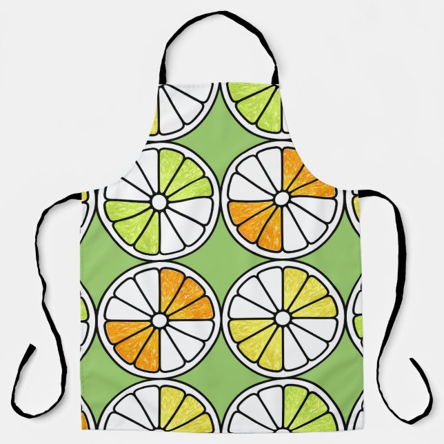 Delantal Fruta De Cítricos, Verano Sin Marea. (Anverso)