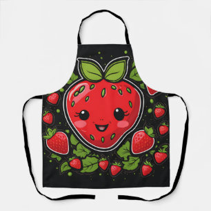 Delantal Fruta de fresa sonriente
