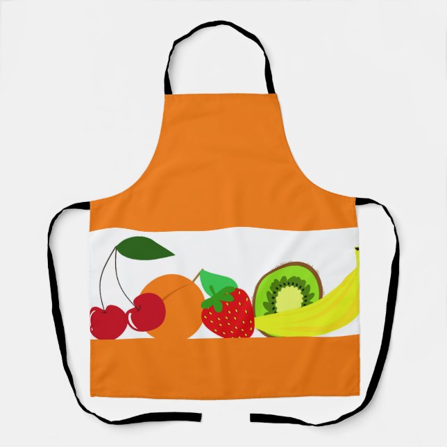Delantal Fruta fresca de verano colorida (Anverso)
