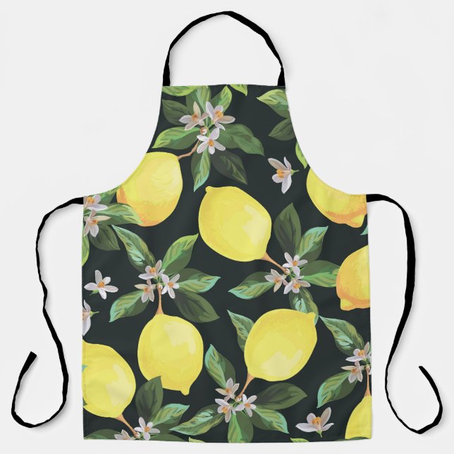Delantal Fruta limón: Diseño de patrones sin foco (Anverso)