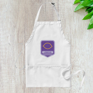 Delantal Fruta Morada y Amarilla Contorno de Limón