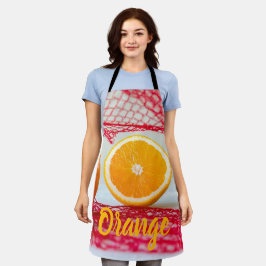 Delantal fruta naranja para vegetariano y vegetariano