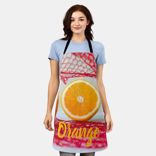 Delantal fruta naranja para vegetariano y vegetariano (Gastado)