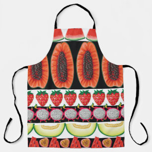 Delantal Frutas exóticas Patrón de moda sin costura