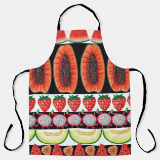Delantal Frutas exóticas Patrón de moda sin costura