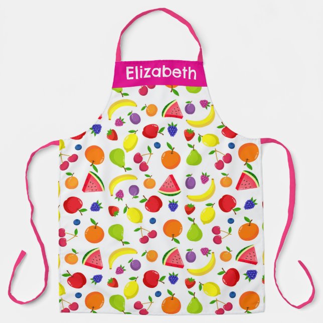 Delantal Frutas y bayas coloridas  (Anverso)