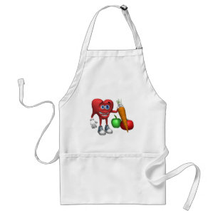 Delantal Frutas y Veggies del corazón de la Delantal-Salud