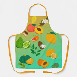 Delantal Frutas y Verduras con Lápices de Colores
