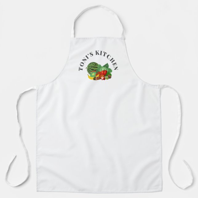 Delantal Frutas y Verduras Personalizadas (Anverso)