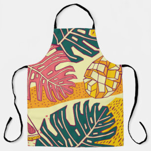 Delantal Frutos tropicales, diseño de patrones