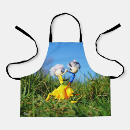 Delantal Fubby's die dansen in een narcissen jurk.