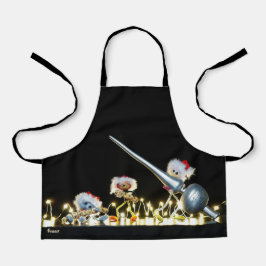 Delantal Fubby's in Kerstsfeer met Kerstdecoratie.