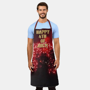 Delantal Fuegos artificiales 7 4 de julio Esponja del chef