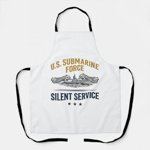 Delantal Fuerza de Submarinos Vintage Servicio Silencioso V