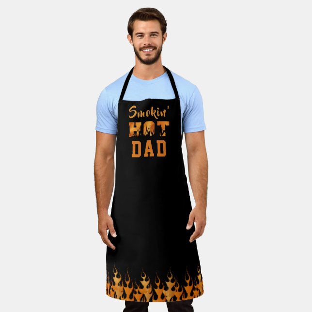 Delantal Fumador de barbacoa de DAD de SMOKIN' Flama Apron (Gastado)