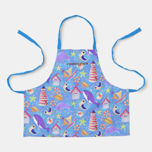 Delantal Fun Beaches Blue Apron