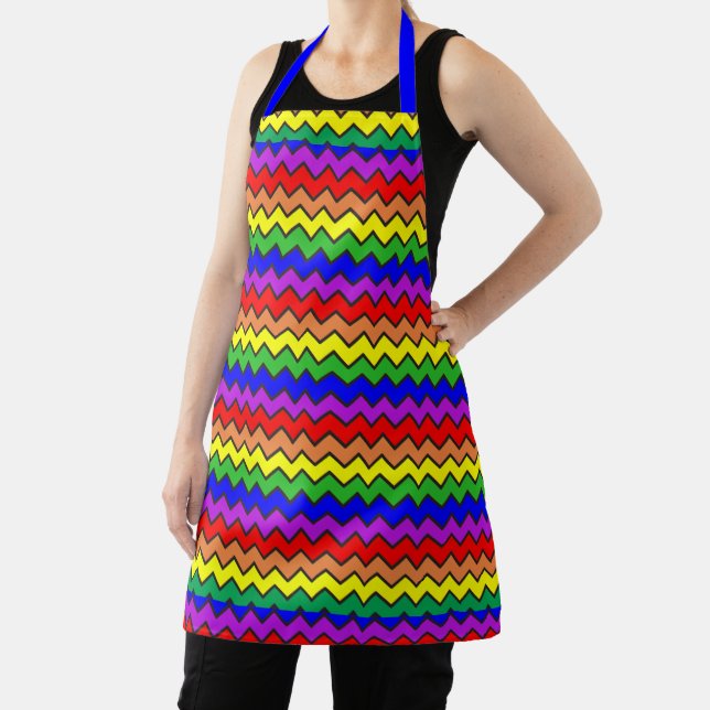 Delantal Fun Chevron Rainbow Colorous (in situ)