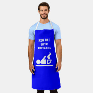 Delantal Fun Diaper Duty NEW DAD Blue Apron