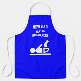 Delantal Fun Diaper Duty NEW DAD Blue Apron