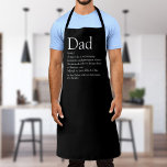 Delantal Fun Divertida Definición Cita Que Dice<br><div class="desc">Personaliza a tu padre, papá o padre especial para crear un regalo único para el día del padre, cumpleaños, Navidades o cualquier día que quieras mostrar lo que significa para ti. Una manera perfecta de mostrarle lo increíble que es cada día. Incluso se puede personalizar el fondo a su color...</div>