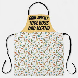 Delantal Fun GRILL MASTER TOOL BOSS DAD LEGEND