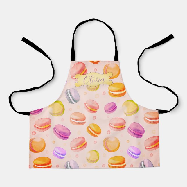 Delantal Fun Macaron Pattern apron Personalizado (Anverso)