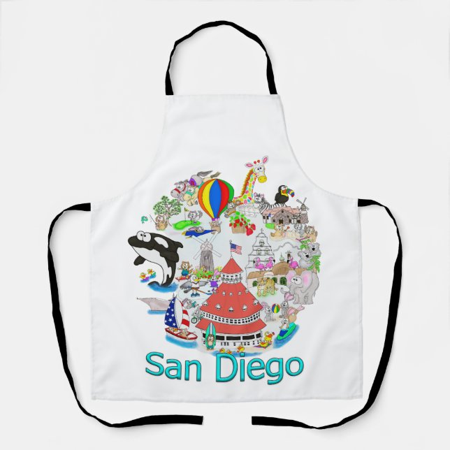 Delantal Fun San Diego California (Anverso)