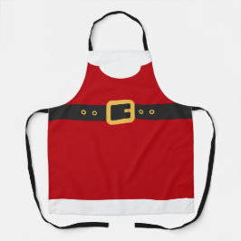 Delantal Fun Santa Claus traje vacaciones Navidades rojos