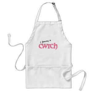 Delantal Fun Welsh Cwtch Apron, Red Check Gingham