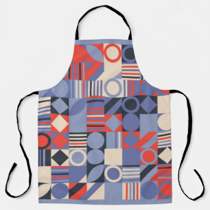 Delantal Fundas geométricas retro. Diseño retro Bauhaus c